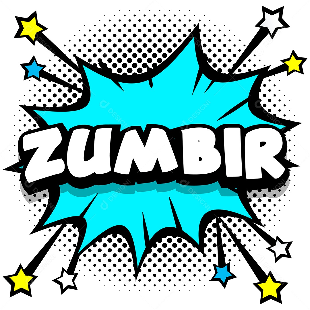 Quadrinhos Bolhas de Fala Livro Zumbir Azul Vetor EPS