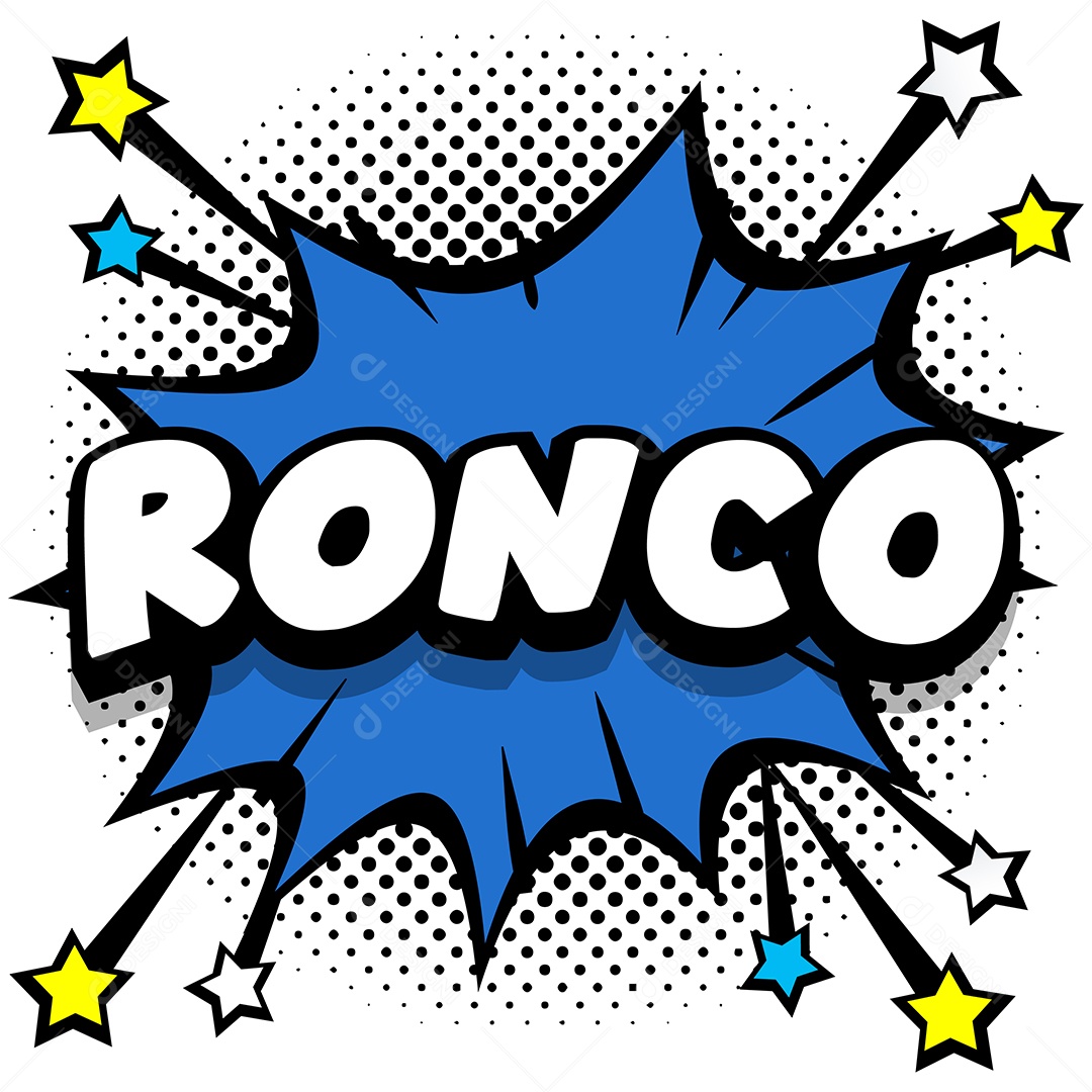 Quadrinhos Bolhas de Fala Livro Ronco Azul Vetor EPS