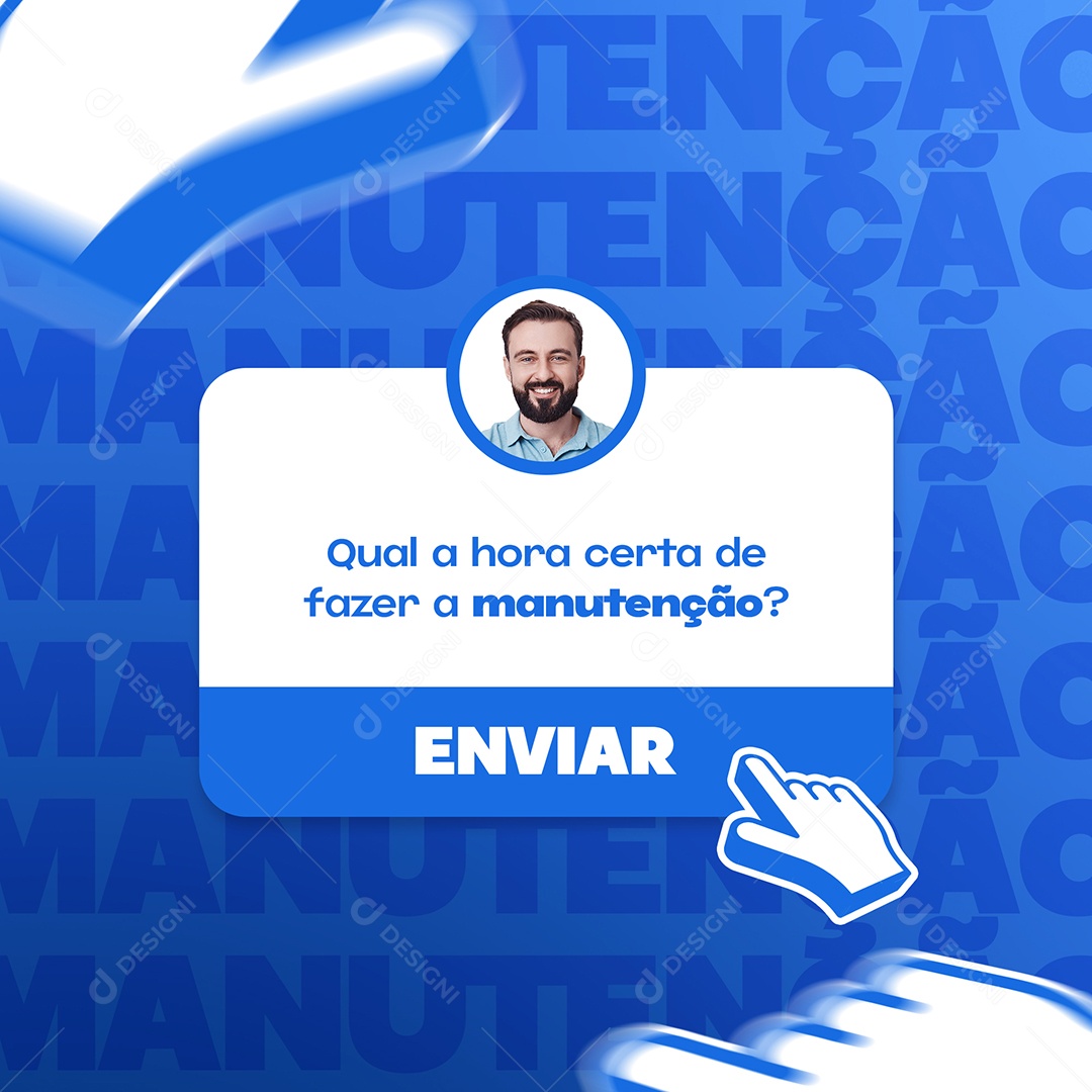 Qual a Hora Certa de Fazer a Manutenção Segurança Eletrônica Social Media PSD Editável