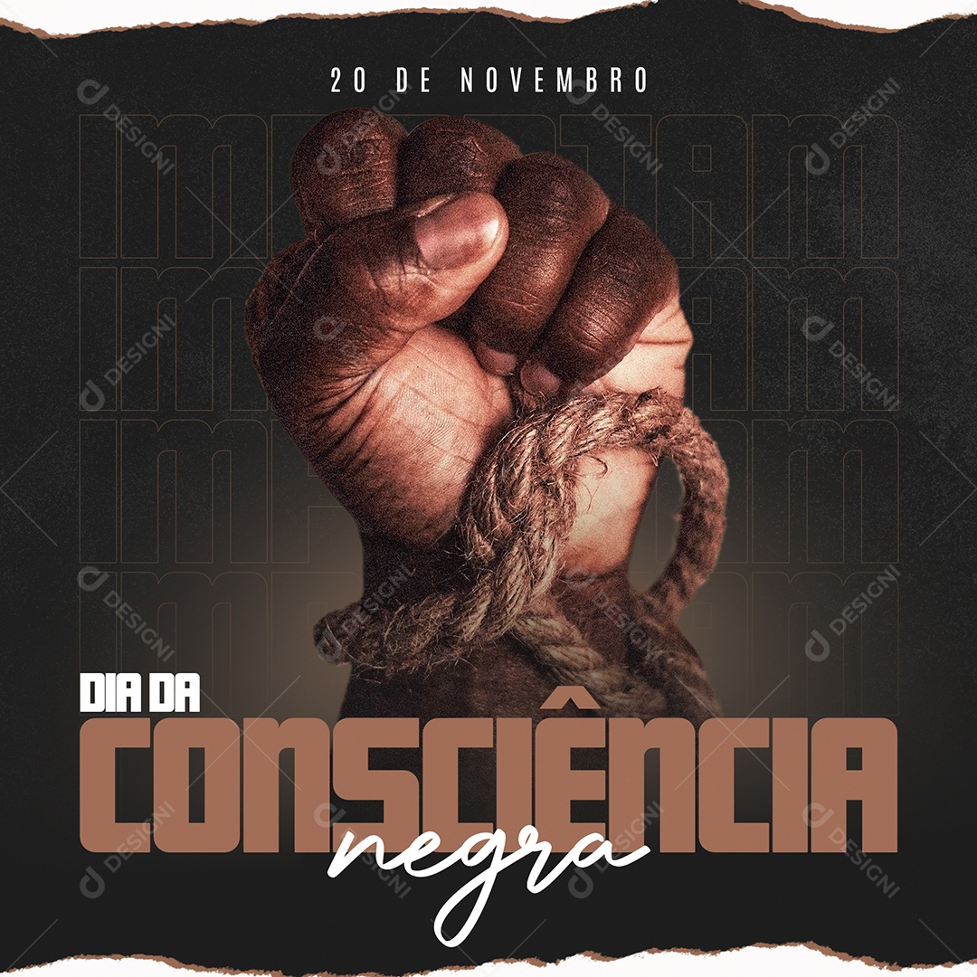 Dia da Consciência Negra 20 de Novembro Social Media PSD Editável