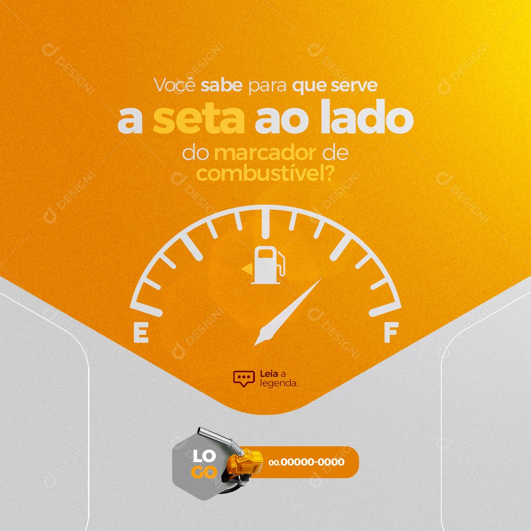 Você Sabe para que Serve a Seta ao Lado do Marcado de Combustível? Posto de Gasolina Social Media PSD Editável
