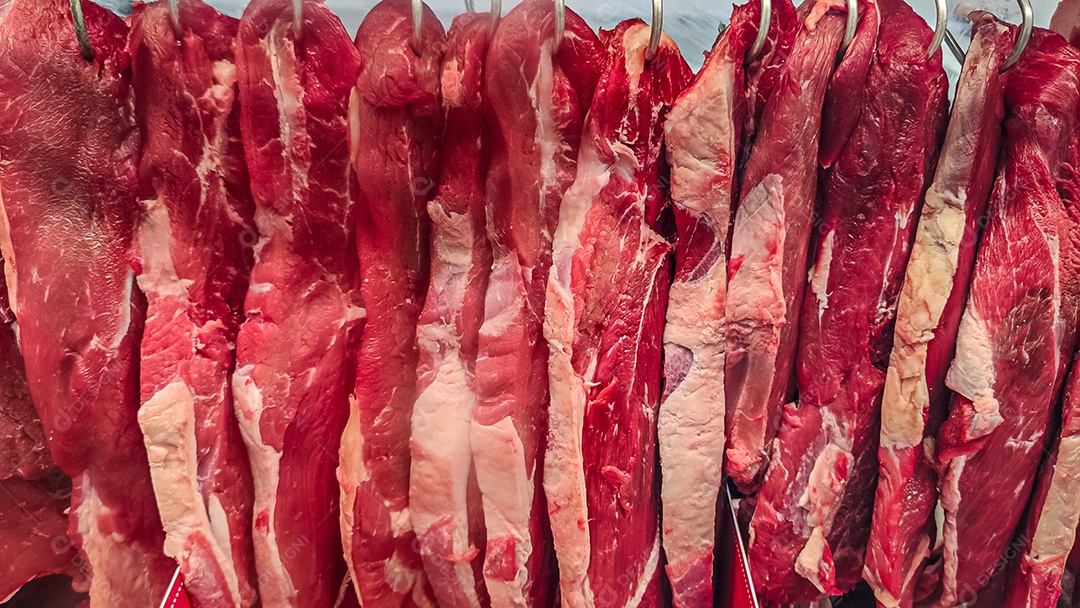 Carnes sobre expositor