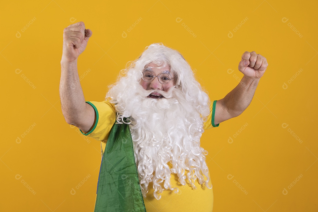 Papai Noel torcendo para brasil Copa Do Mundo