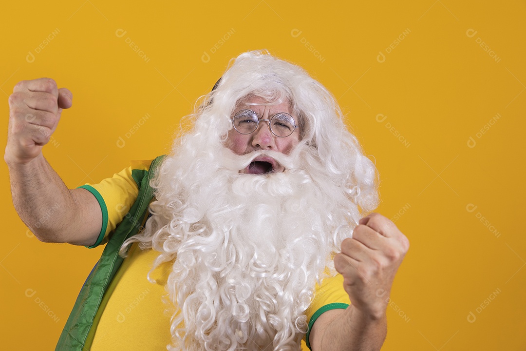Papai Noel torcendo para brasil Copa Do Mundo