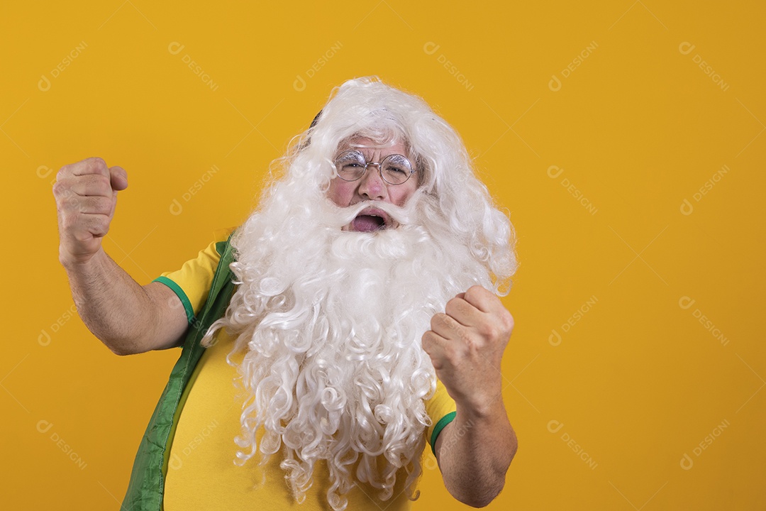 Papai Noel torcendo para brasil Copa Do Mundo