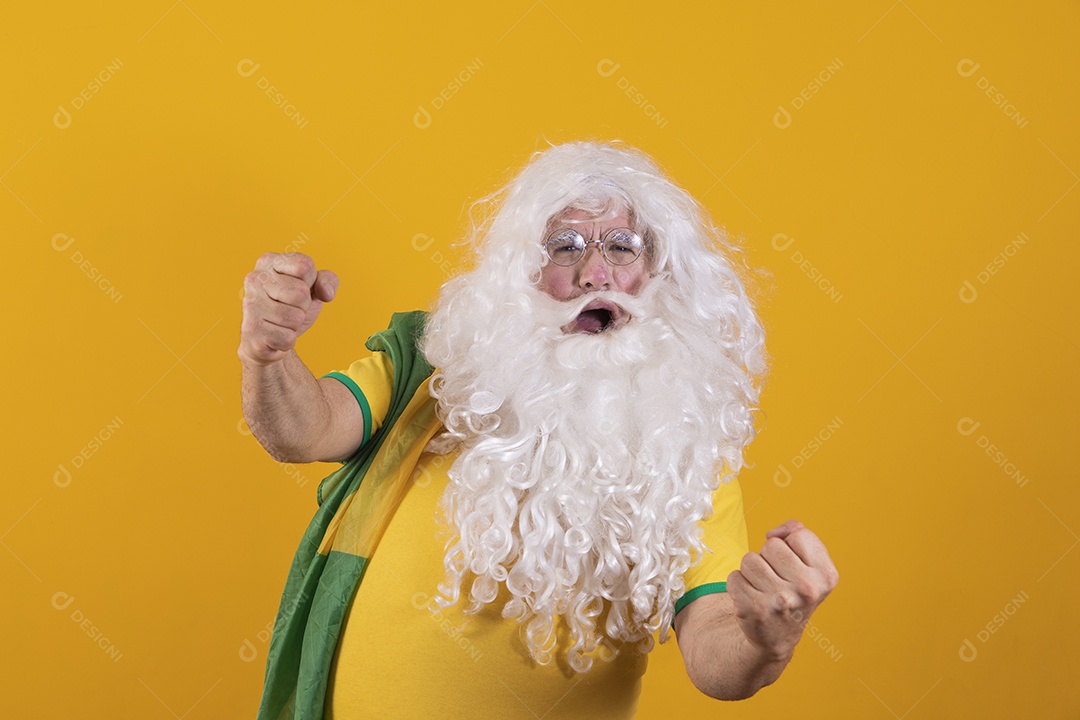 Papai Noel torcendo para brasil Copa Do Mundo