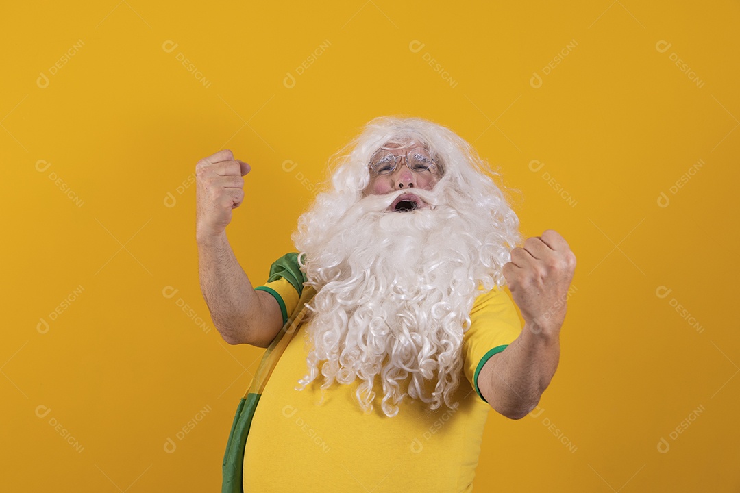 Papai Noel torcendo para brasil Copa Do Mundo