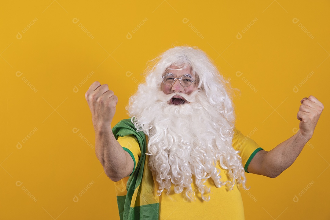 Papai Noel torcendo para brasil Copa Do Mundo