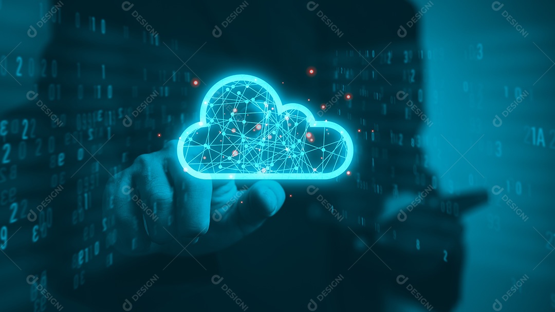 Tecnologia de diagrama de computação em nuvem. Armazenamento de dados