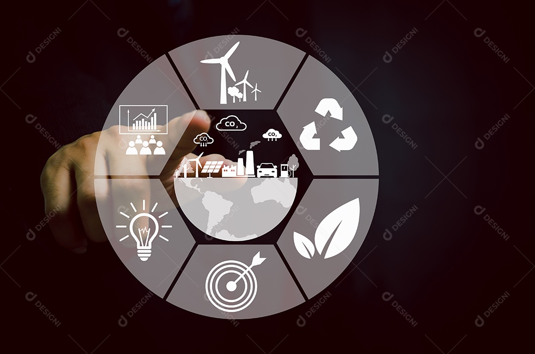 Ecoenergia sustentável, emissões de CO2 e aquecimento global com constrangimentos