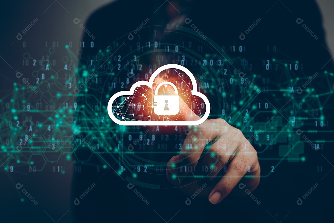 Tecnologia de diagrama de computação em nuvem. Armazenamento de dados