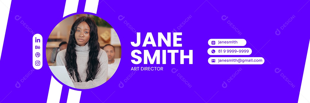 Assinatura de E-mail Diretor de Arte PSD Editável