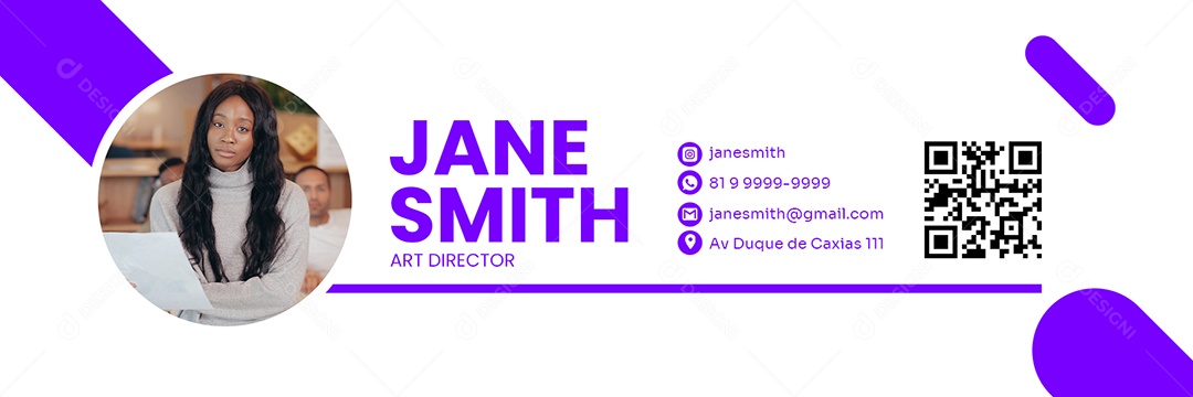 Assinatura de E-mail Diretor de Arte PSD Editável