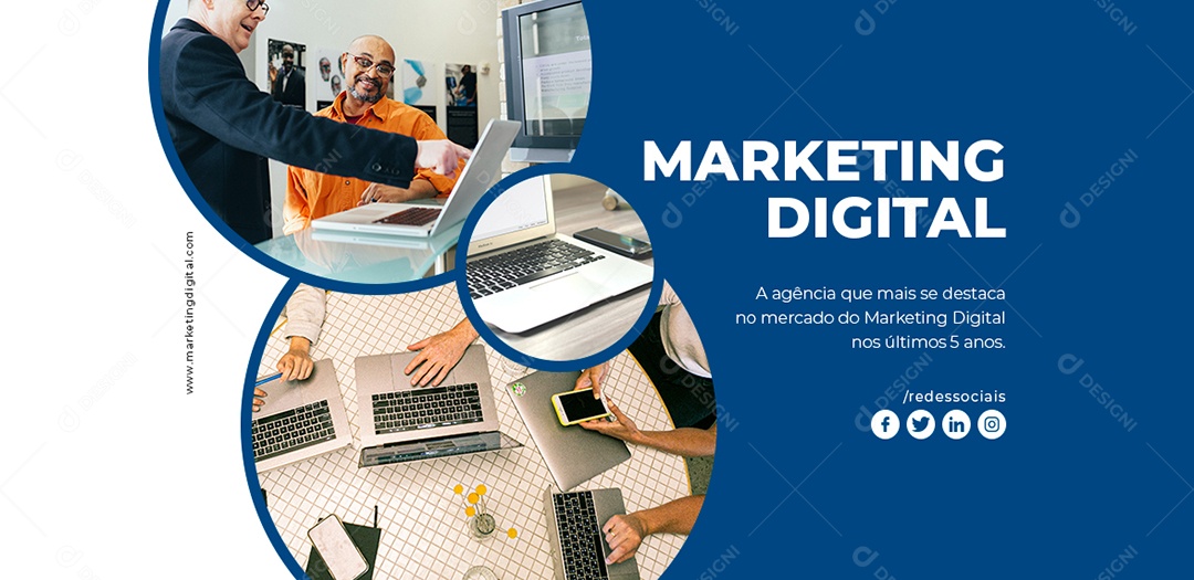 Capa de Facebook Marketing Digital PSD Editável