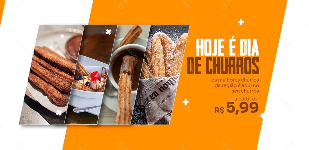 Capa de Facebook Churros PSD Editável