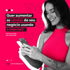 Quer Aumentar as Vendas do Seu Negócio Usando a Internet Marketing Digital Social Media PSD Editável