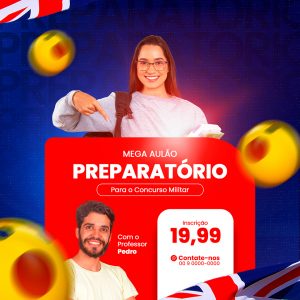 Mega Aulão Preparatório Escola de Idiomas Social Media PSD Editável