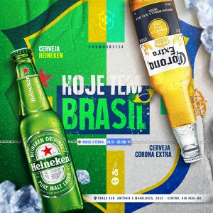 Social Media Hoje Tem Brasil Heineken Corona Extra PSD Editável