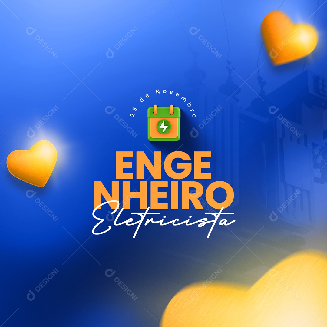 Dia do Engenheiro Eletricista 23 de Novembro Social Media PSD Editável