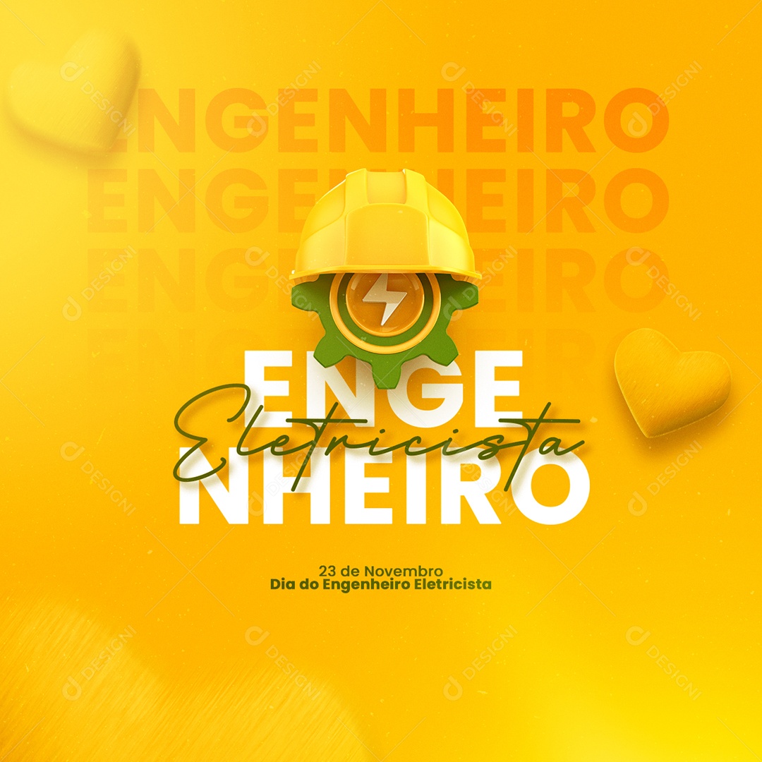 Dia do Engenheiro Eletricista 23 de Novembro Social Media PSD Editável
