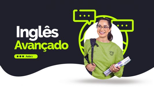 Modelo de Capa do Youtube Thumbnail Aulas de Inglês PSD Editável