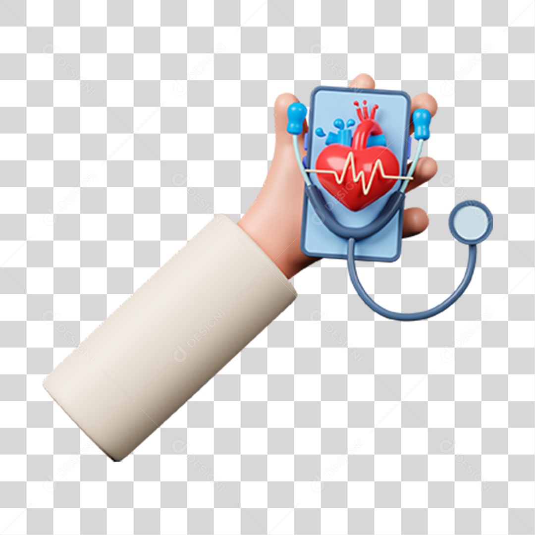 Elemento 3D Chamadas 911 Ambulatório para Composição PNG Transparente