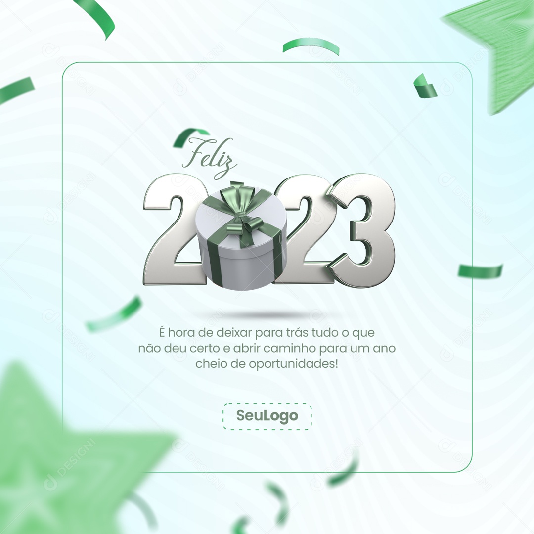 É Hora de Deixar para Trás Tudo o Que não Deu Certo Feliz Ano Novo Social Media PSD Editável