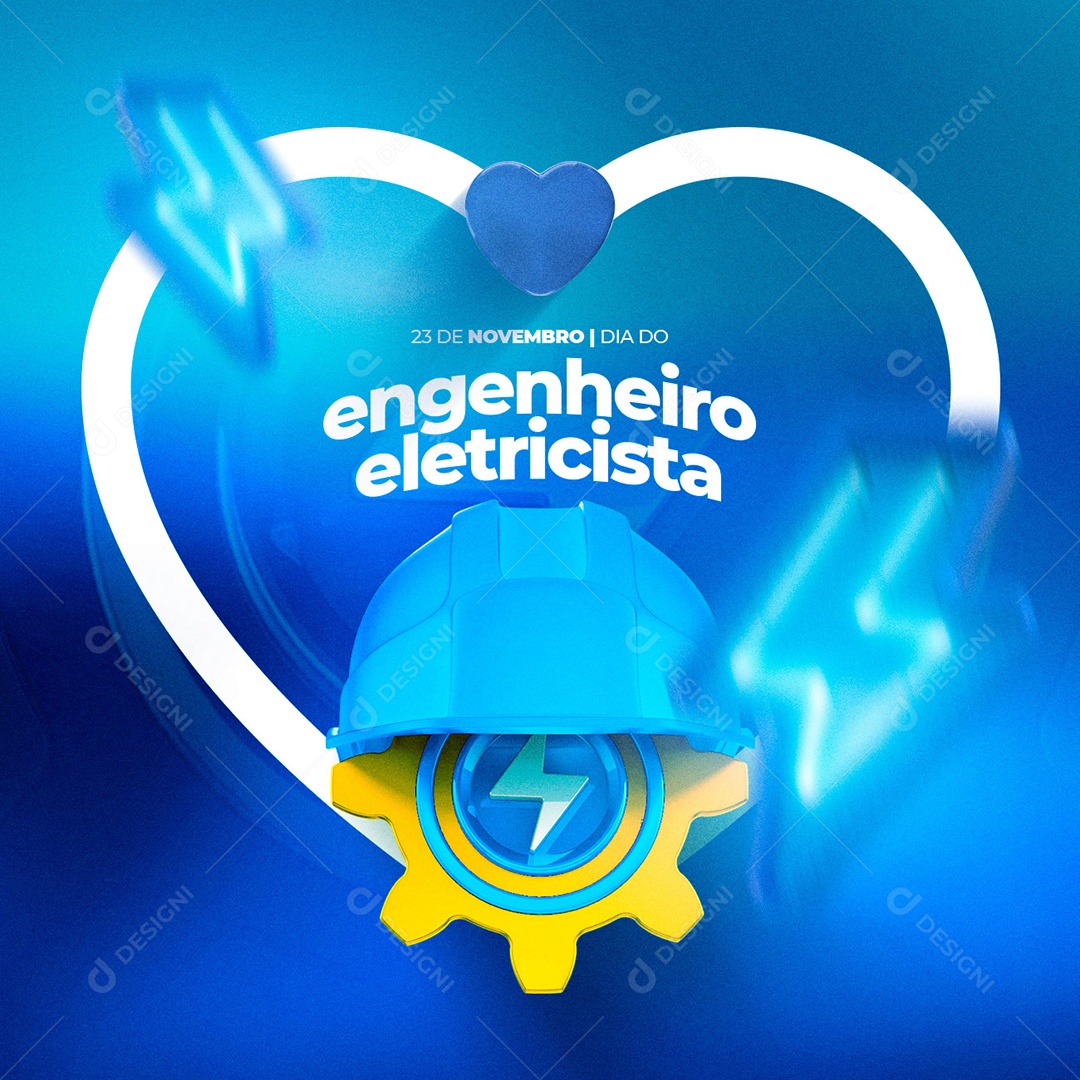 Dia do Engenheiro Eletricista 23 de Novembro Social Media PSD Editável