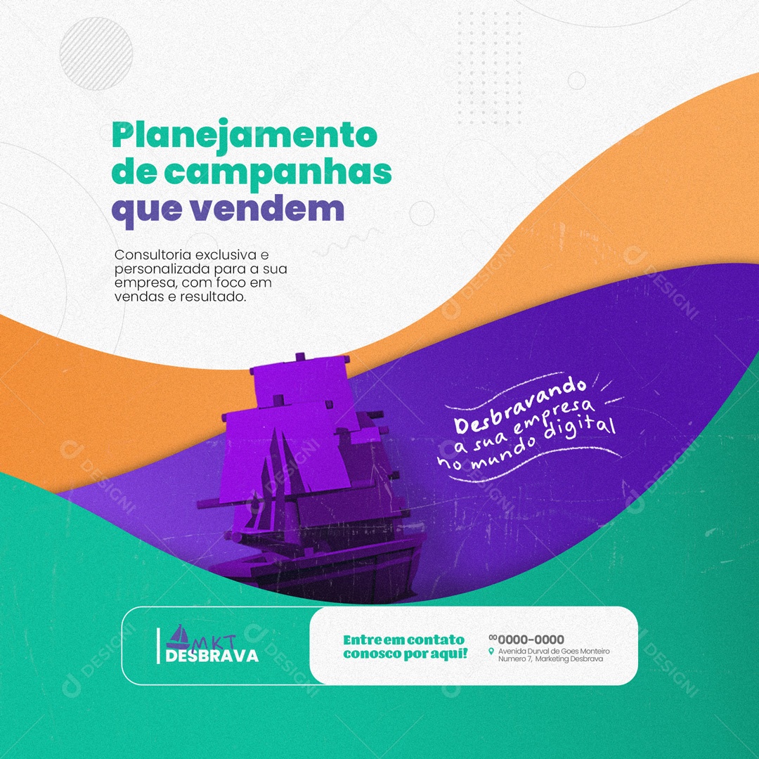 Planejamento de Campanhas que Vendem Gestão de Marketing Digital Social Media PSD Editável