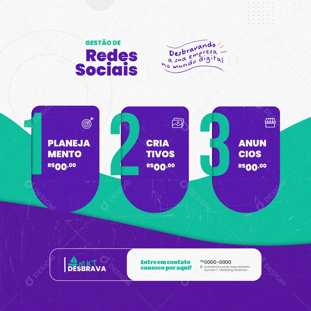 Gestão de Redes Sociais Marketing Digital Social Media PSD Editável