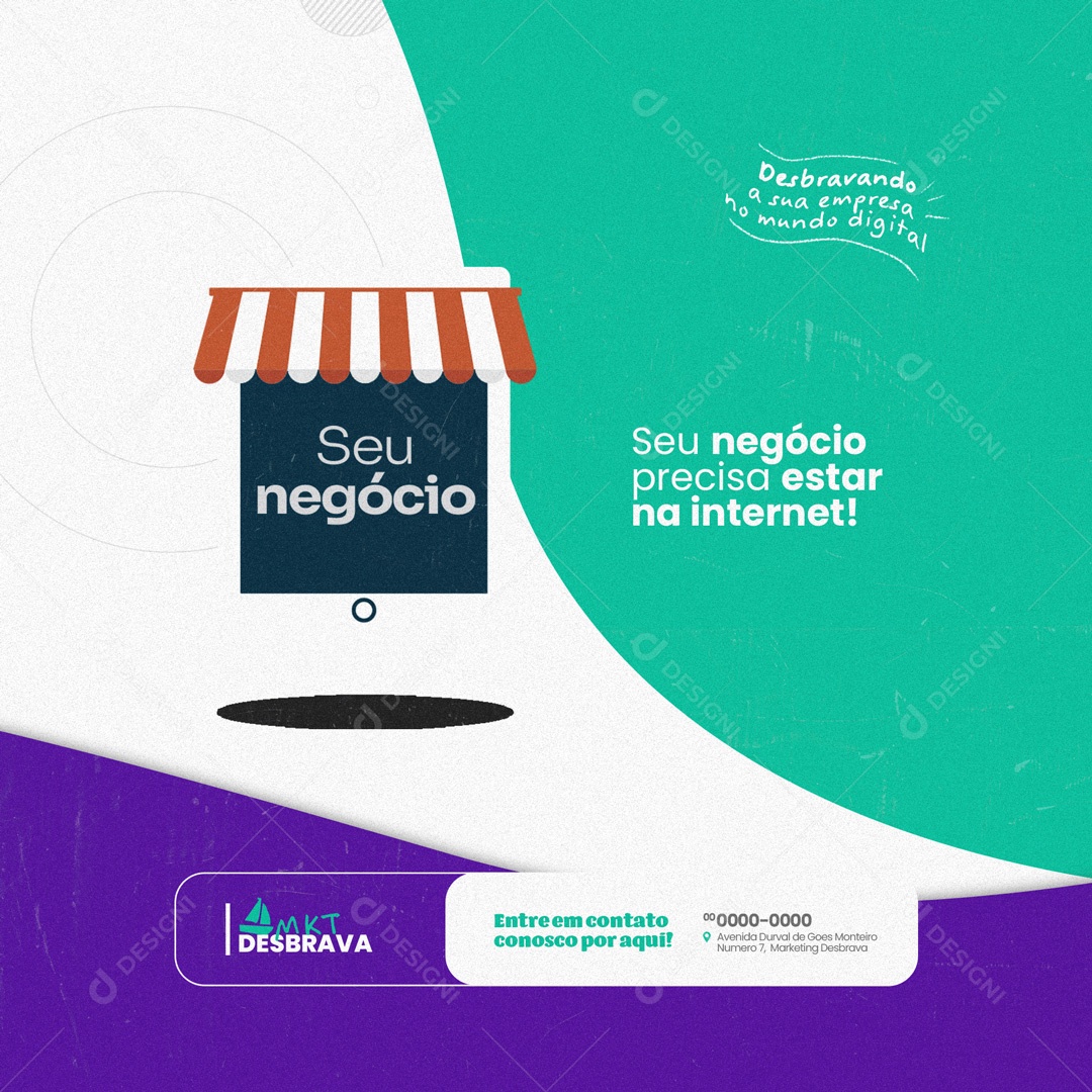 Seu Negócio Precisa Estar na Internet! Gestão de Marketing Digital Social Media PSD Editável