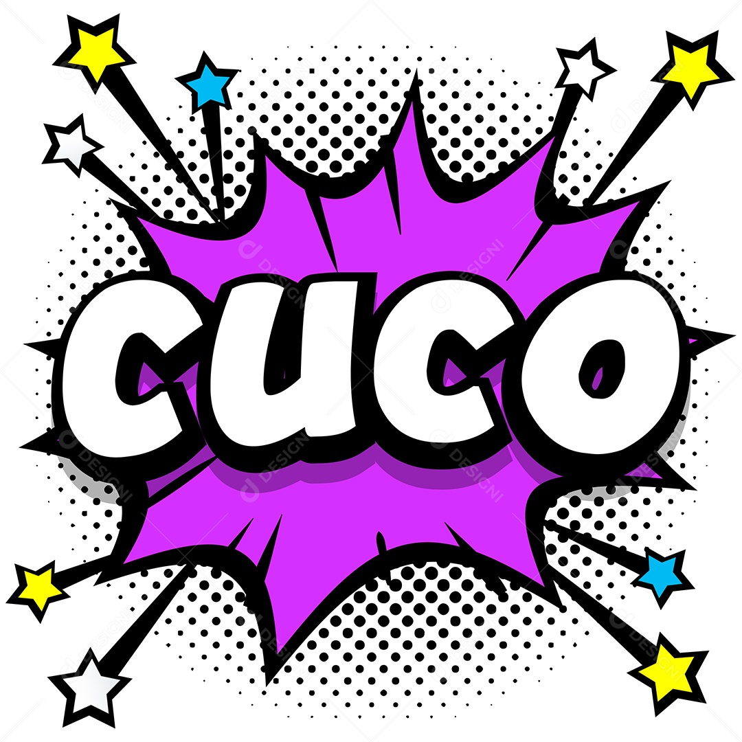 Quadrinhos Bolhas de Fala Livro Cuco Roxo Vetor EPS