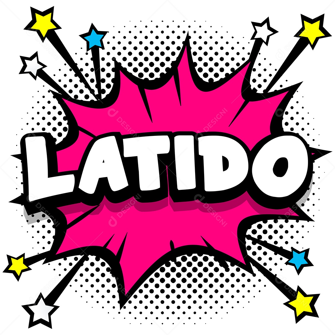 Quadrinhos Bolhas de Fala Livro Latido Rosa Vetor EPS