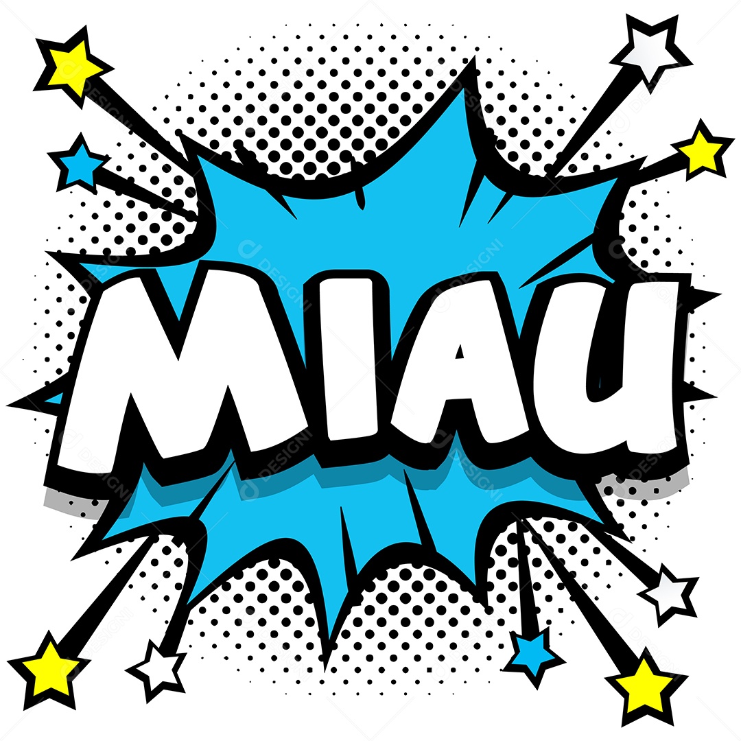 Quadrinhos Bolhas de Fala Livro Miau Vetor EPS