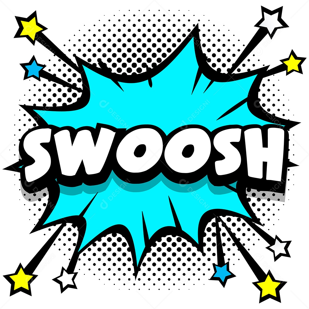 Quadrinhos Bolhas de Fala Livro Swoosh Azul Vetor EPS