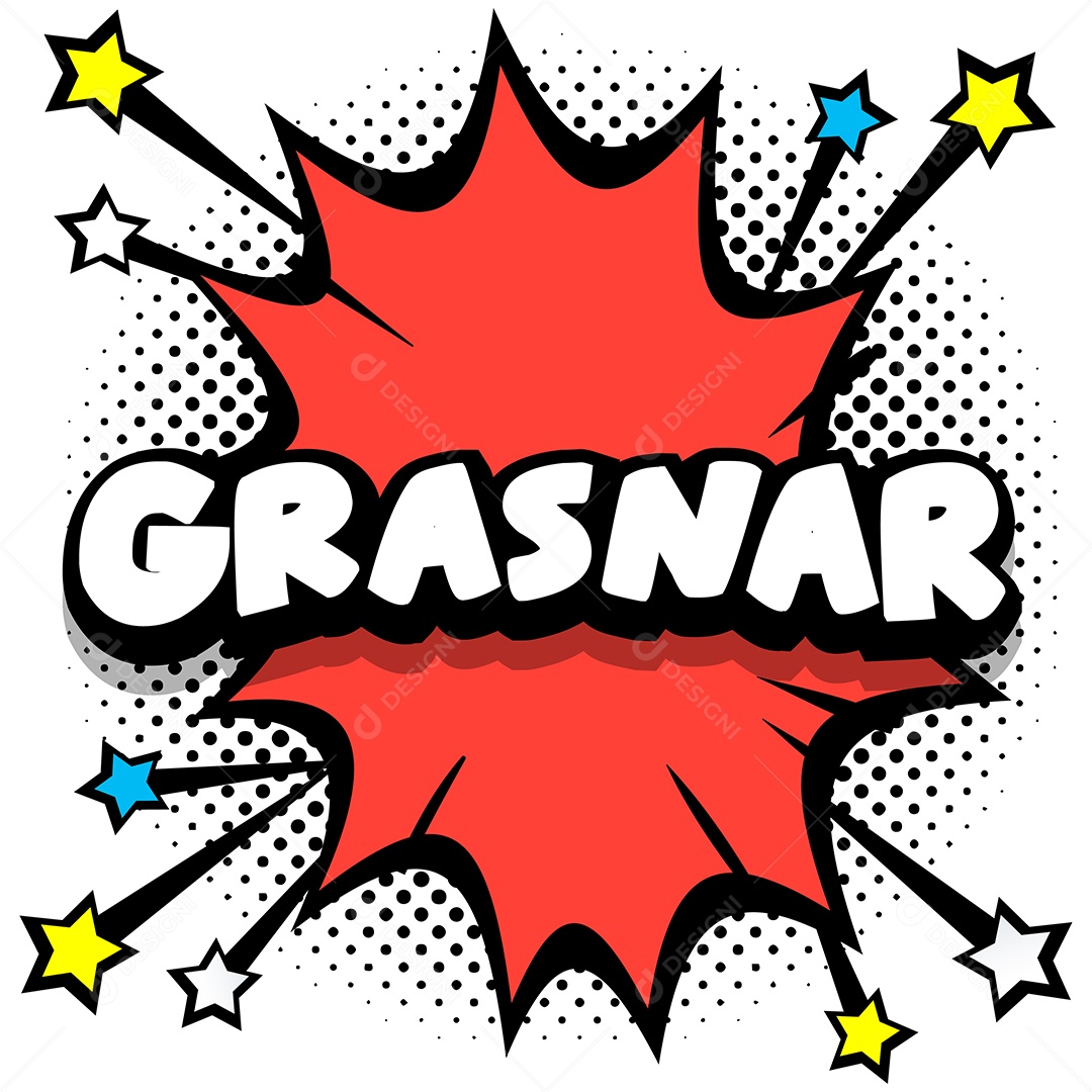 Quadrinhos Bolhas de Fala Livro Grasnar Vermelho Vetor EPS