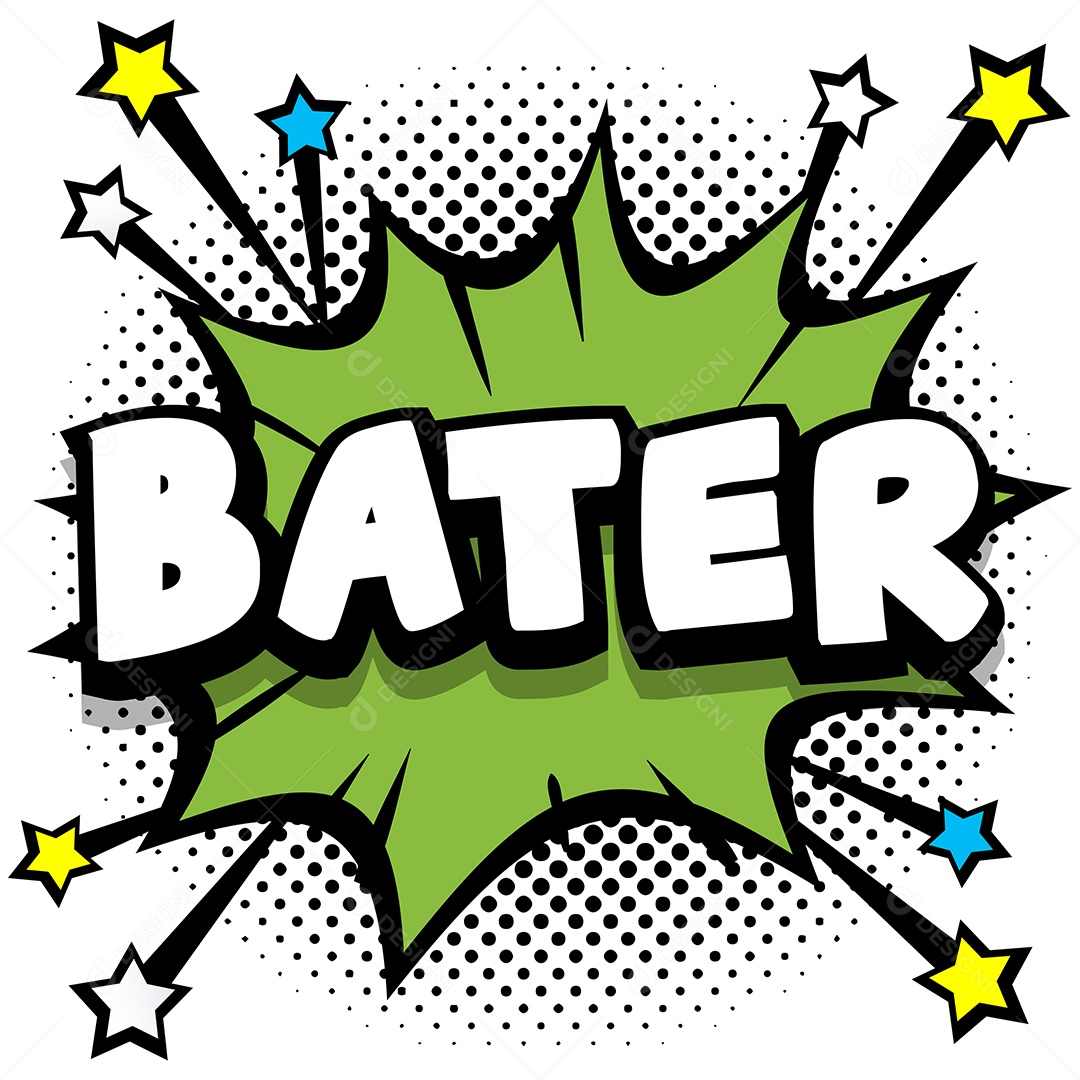 Quadrinhos Bolhas de Fala Livro Bater Verde Vetor EPS