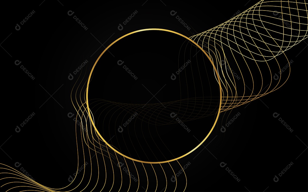 Abstrato fundo de luxo preto e dourado Vetor EPS