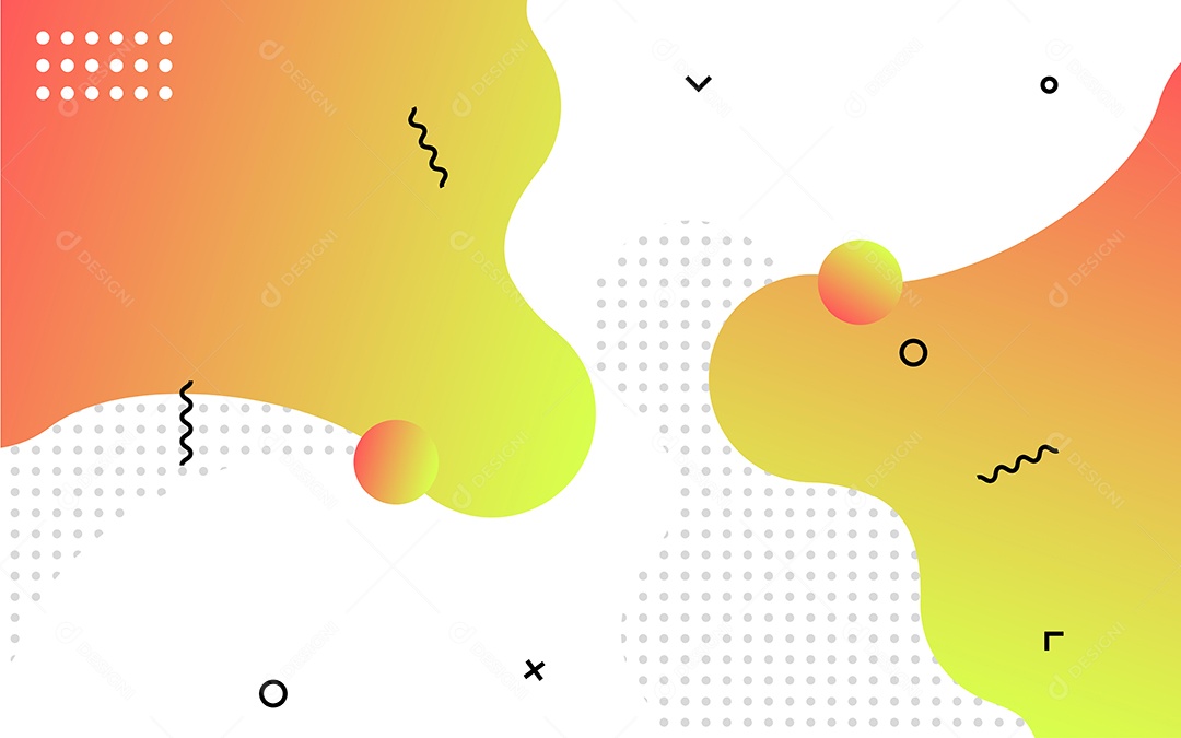 Projeto de bandeira abstrata líquida Vetor EPS