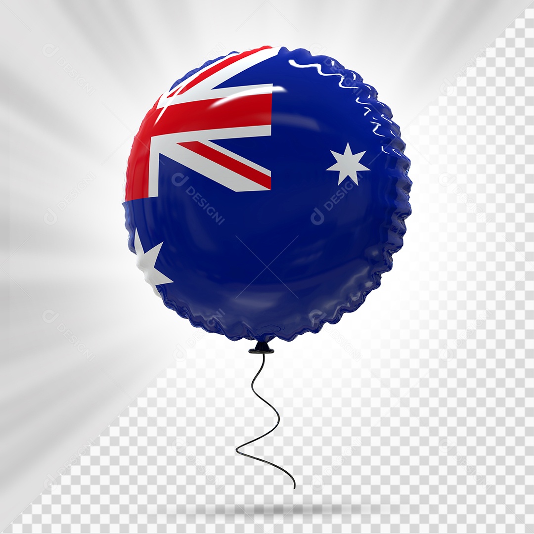 Balão da Austrália Elemento 3D Para Composição PSD