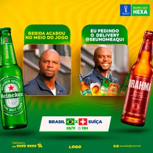 Cervejaria Peça Seu Delivery Social Media PSD Editável
