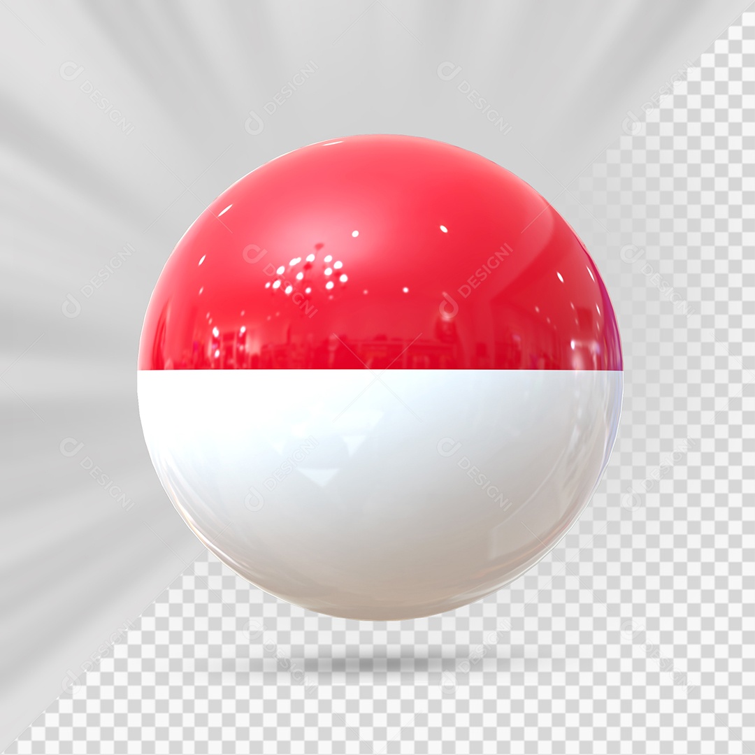 Indonésia Elemento 3D Para Composição PSD