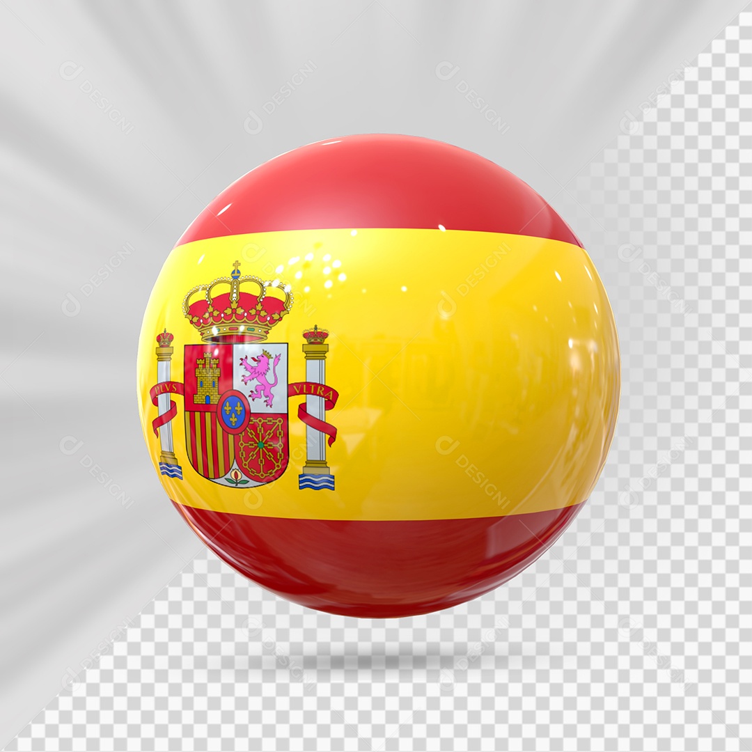 Espanha Elemento 3D Para Composição PSD