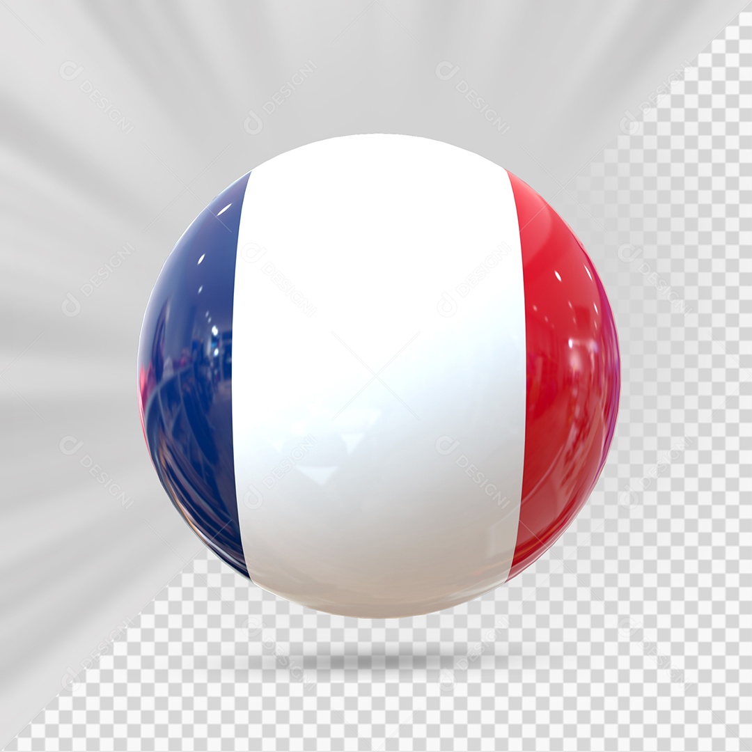 França Elemento 3D Para Composição PSD