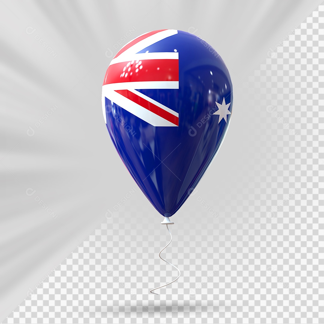 Balão da Austrália Elemento 3D Para Composição PSD