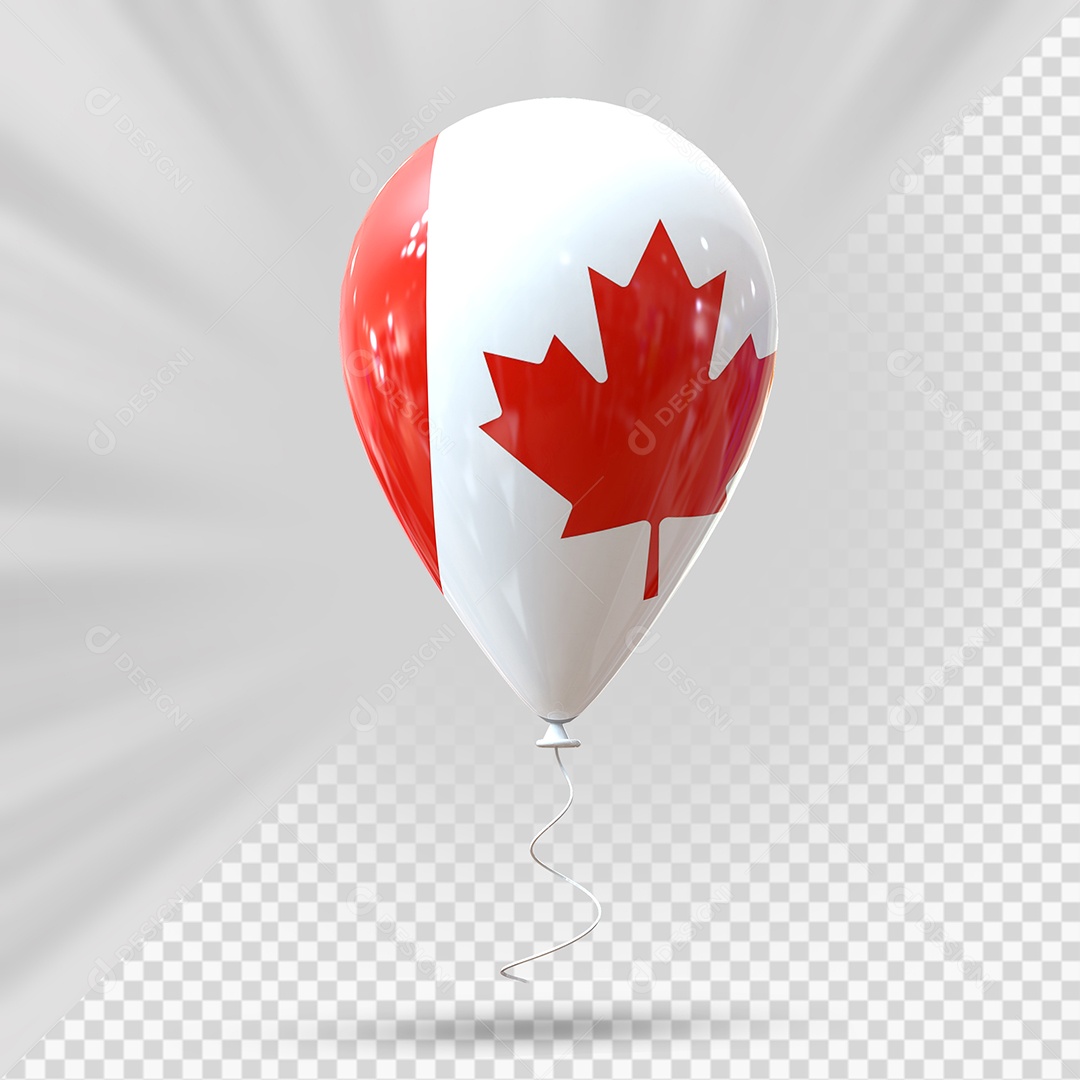 Balão do Canadá Elemento 3D Para Composição PSD