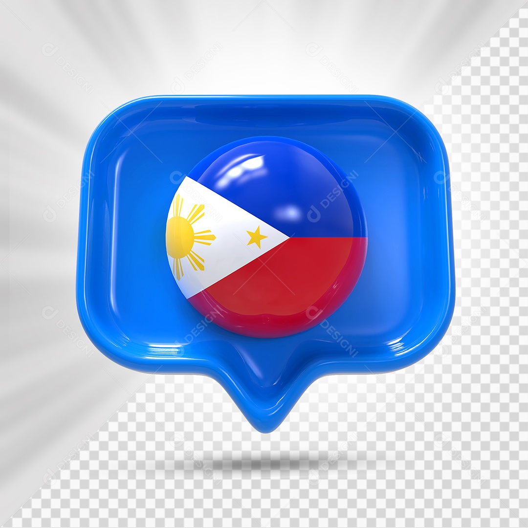 Ícone de Filipinas Elemento 3D Para Composição PSD