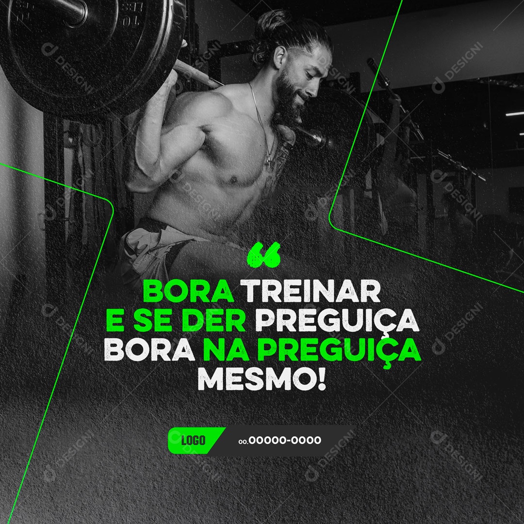 Bora Treinar Academia Social Media PSD Editável