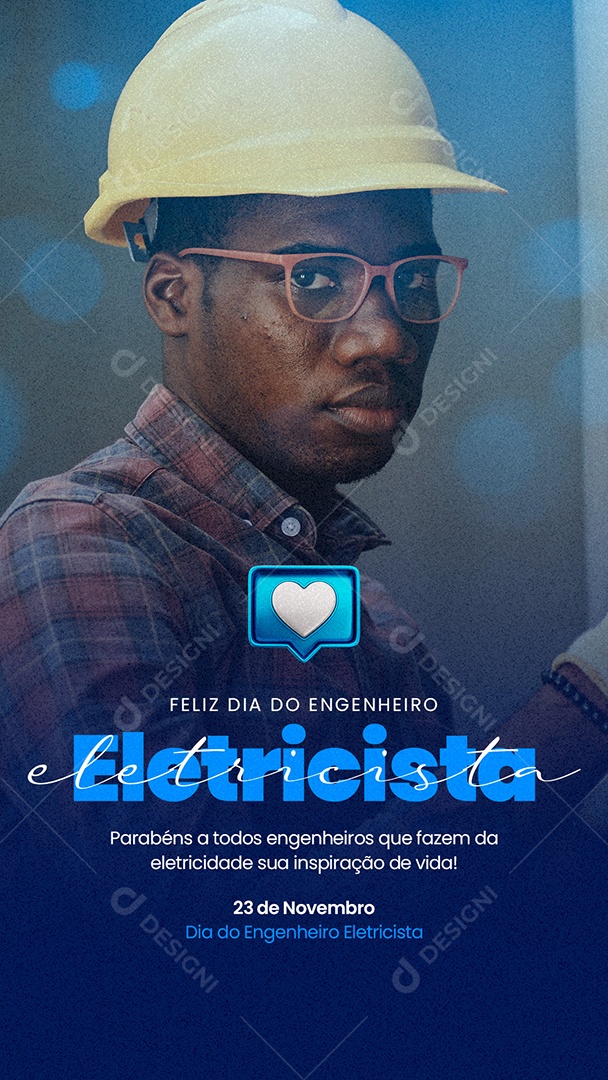 Story Parabéns a Todos Dia do Engenheiro Eletricista Social Media PSD Editável
