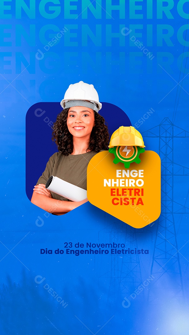 Story Dia do Engenheiro Eletricista 23 de Novembro Social Media PSD Editável